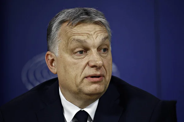 Hongaarse premier Viktor Orban op de politieke assem van de EVP — Stockfoto