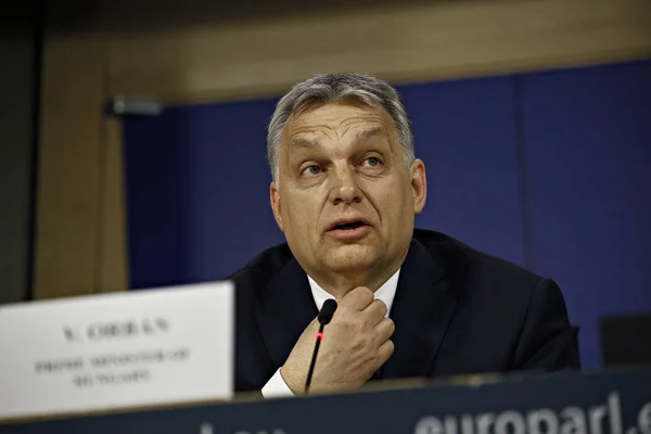 El primer ministro húngaro Viktor Orban en la Asamblea Política del PPE — Foto de Stock