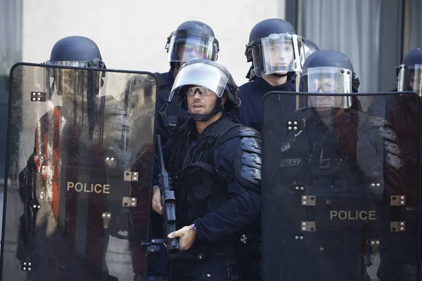 Fransız Çevik Kuvvet Polisi Nisan 2019 Fransa Nın Başkenti Paris — Stok fotoğraf