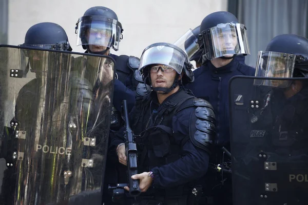 Fransız Çevik Kuvvet Polisi Nisan 2019 Fransa Nın Başkenti Paris — Stok fotoğraf