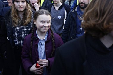 16 yaşındaki İsveçli iklim aktivisti Greta Thunberg ve Belçikalı 
