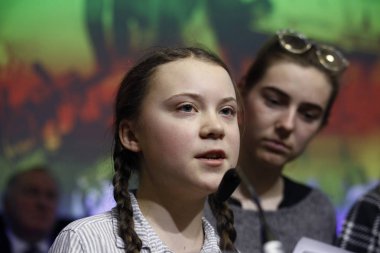 İsveçli çevre aktivisti Greta Thunberg bir konferansa katıldı