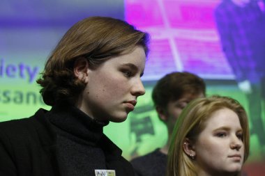 İsveçli çevre aktivisti Greta Thunberg bir konferansa katıldı