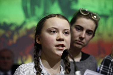 İsveçli çevre aktivisti Greta Thunberg bir konferansa katıldı