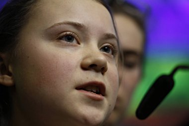 İsveçli çevre aktivisti Greta Thunberg bir konferansa katıldı