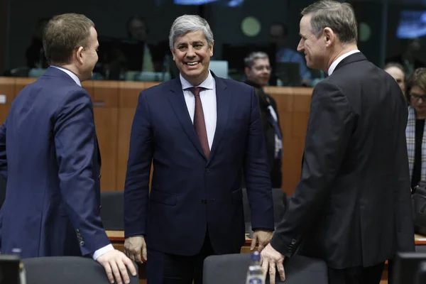 Eurogoup finansministrarnas möte i Bryssel, Belgien — Stockfoto