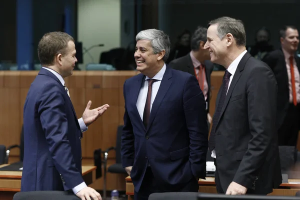 Reunión de los ministros de Hacienda de Eurogoup en Bruselas, Bélgica — Foto de Stock