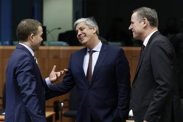 Reunión de los ministros de Hacienda de Eurogoup en Bruselas, Bélgica — Foto de Stock