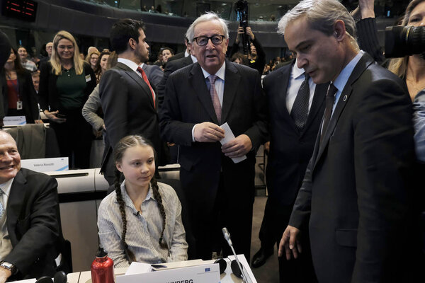 Swedish environmental activist Greta Thunberg attends a conferen