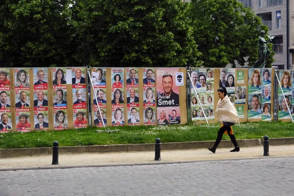 Manifesti della campagna elettorale per le prossime elezioni federali ed europee — Foto Stock