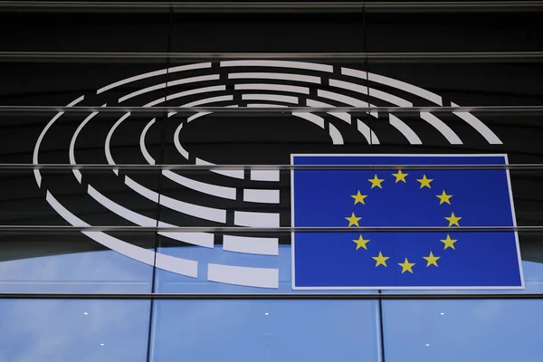 Bruselas Bélgica Mayo 2019 Vista Exterior Del Edificio Del Parlamento — Foto de Stock