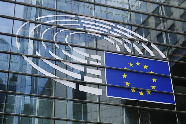 Bruselas Bélgica Mayo 2019 Vista Exterior Del Edificio Del Parlamento — Foto de Stock