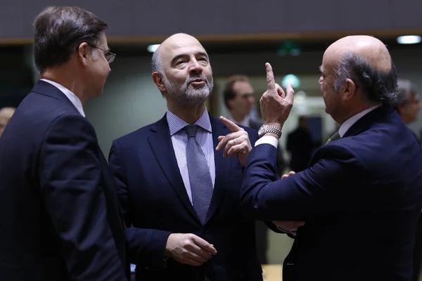 Reunión de los Ministros de Hacienda Europeos en Bruselas, Bélgica — Foto de Stock