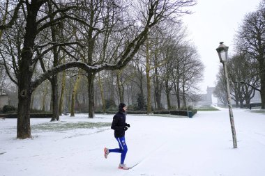 Brüksel'de yoğun kar yağışı, Belçika