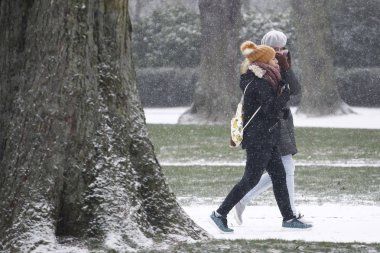 Brüksel'de yoğun kar yağışı, Belçika