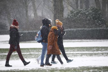 Brüksel'de yoğun kar yağışı, Belçika