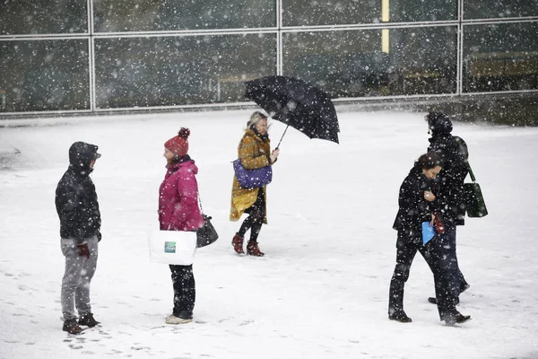 Neve pesada em Brussels, Bélgica — Fotografia de Stock