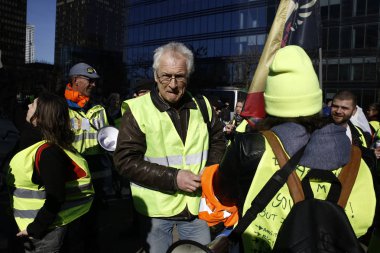  Belçika'nın başkenti Brüksel'de sarı yelekprotesto yürüyüşü