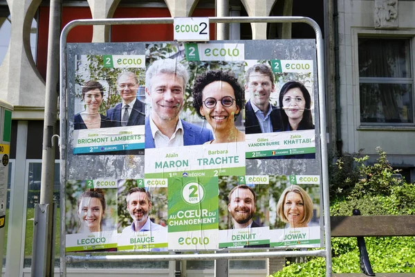 Manifesti della campagna elettorale per le prossime elezioni federali ed europee — Foto Stock