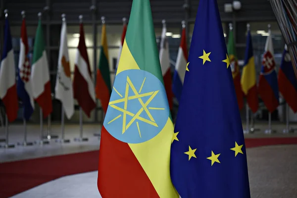 Pabiy ahmed, Premierminister von Äthiopien in Brüssel, Belgien — Stockfoto