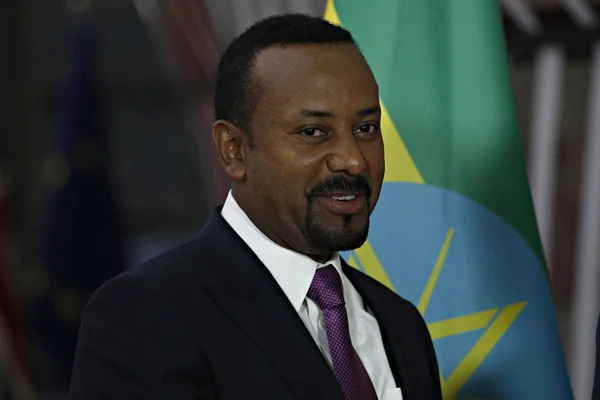 Pabiy Ahmed, Primer Ministro de Etiopía en Bruselas, Bélgica — Foto de Stock