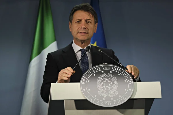 Bryssel Belgien 20Th Jun 2019 Italiens Premiär Minister Giuseppe Conte — Stockfoto