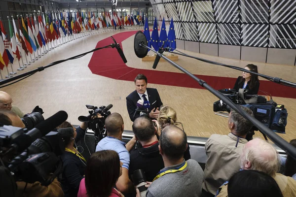 Bruxelas Bélgica Maio 2019 Primeiro Ministro Luxemburgo Xavier Bettel Chega — Fotografia de Stock