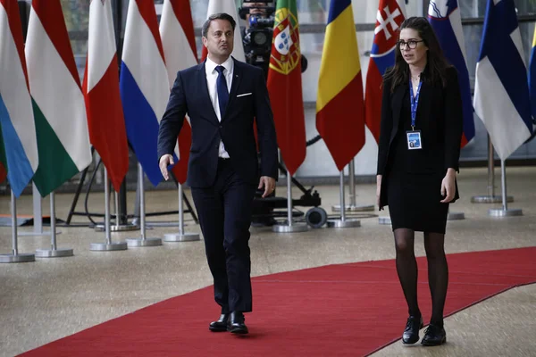 Bruselas Bélgica Mayo 2019 Primer Ministro Luxemburgo Xavier Bettel Llega —  Fotos de Stock