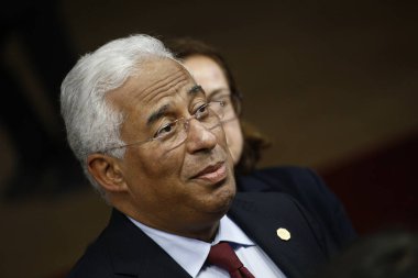 Brüksel, Belçika. 28 Mayıs 2019. Portekiz Başbakanı Antonio Costa, Avrupa Birliği (Ab) zirvesi için Avrupa Birliği Genel Merkezi'ne geldi.