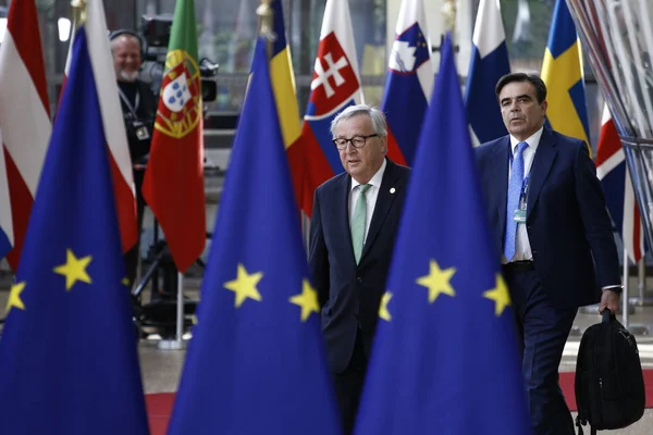 Bryssel Belgien Maj 2019 Europeiska Kommissionens Ordförande Jean Claude Juncker — Stockfoto