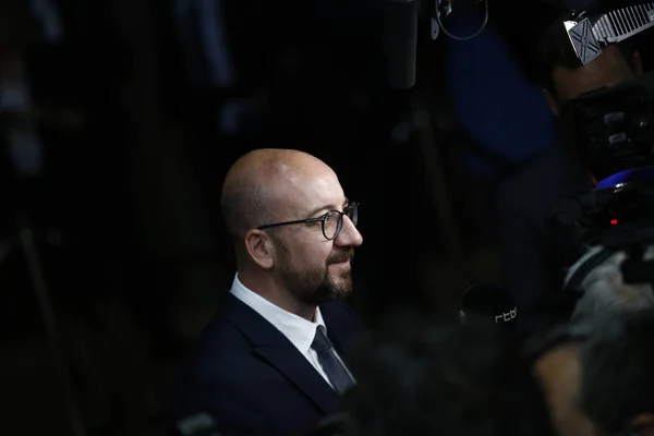 Bruselas Bélgica Mayo 2019 Primer Ministro Belga Charles Michel Llega —  Fotos de Stock