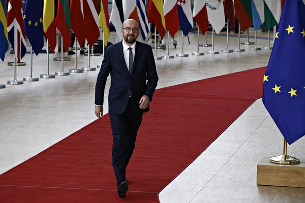 Brussel België Mei 2019 Belgische Minister President Charles Michel Arriveert — Stockfoto