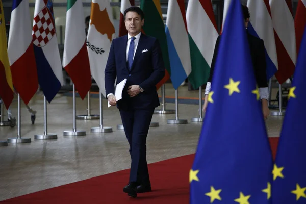 Brussel België Mei 2019 Italiaanse Premier Giuseppe Conte Arriveert Voor — Stockfoto