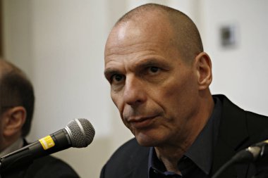 Yanis Varoufakis Brüksel'de, Belçika.