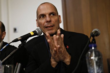 Yanis Varoufakis Brüksel'de, Belçika.