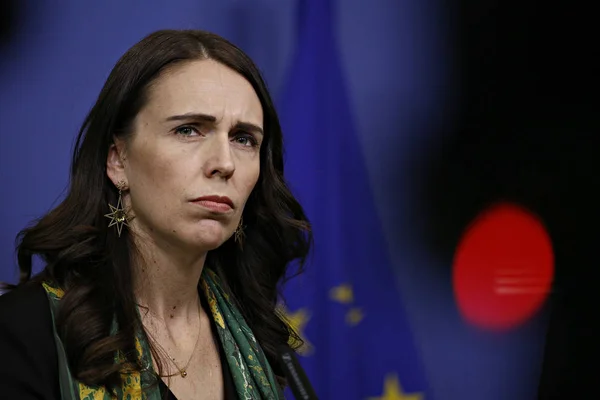 Az új-zélandi miniszterelnök, Jacinda Ardern, Brüsszel, Belgium — Stock Fotó