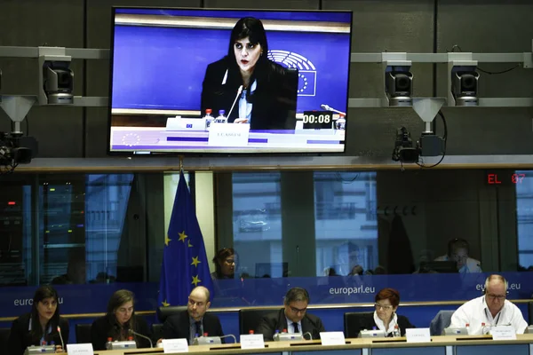 EU 의회, EU 수석 프로 후보 3명 오디션 — 스톡 사진
