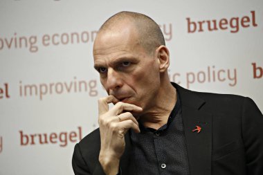 Yanis Varoufakis in Brussels, Belgium. clipart
