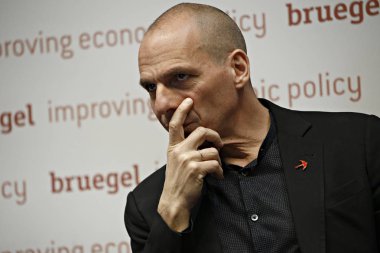 Yanis Varoufakis Brüksel'de, Belçika.