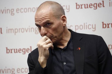 Yanis Varoufakis Brüksel'de, Belçika.