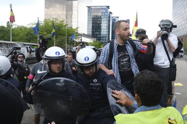 Brüksel'de sarı yelek protestosu, Belçika