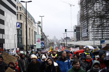Brüksel, Belçika'da iklim protestosu