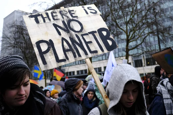 Protesta por el clima en Bruselas, Bélgica — Foto de Stock