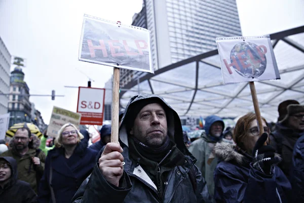 Protest für das Klima in Brüssel, Belgien — Stockfoto