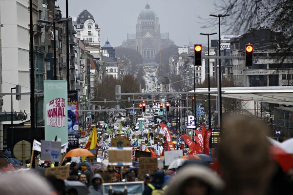 Protesto pelo clima em Bruxelas, Bélgica — Fotografia de Stock