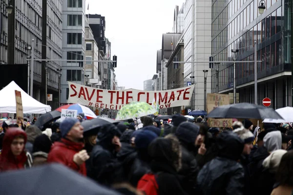 Protest voor het klimaat in Brussel, België — Stockfoto