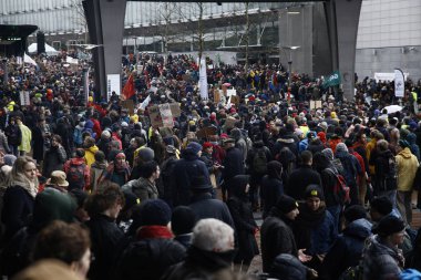 Brüksel, Belçika'da iklim protestosu