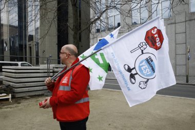 Ulaştırma Sektörü Tr'nin Avrupalı temsilcilerinin protesto mitingi