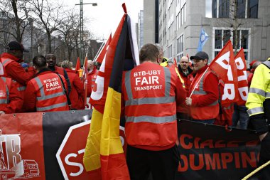 Ulaştırma Sektörü Tr'nin Avrupalı temsilcilerinin protesto mitingi