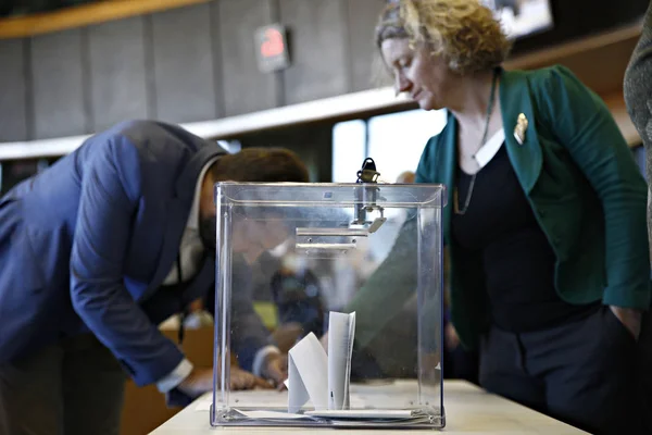 Voto Dei Membri Del Parlamento Europeo Una Commissione Parlamentare Parlamento — Foto Stock